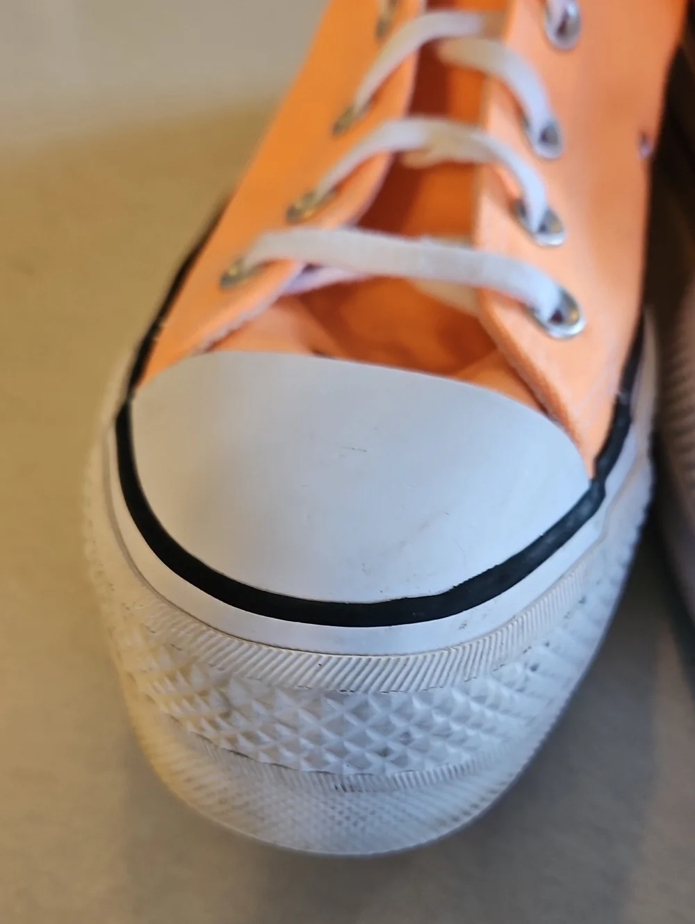 Orange Platform Converse Sneakers